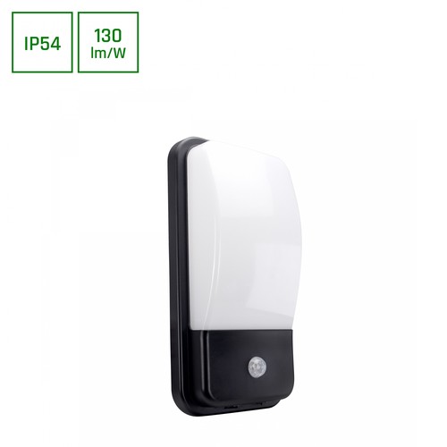 20W ENIGO LED vägglampa med sensor - 130lm/W, 4000K, IP54, rörelsesensor, utomhus