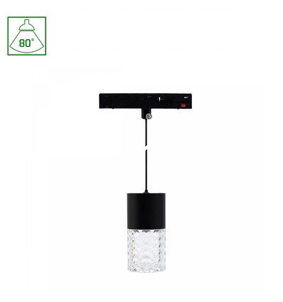 7W SHIFT BASIC HANGIT CRISTAL skenspot för 48V - Varmvit, 48V, pendel för skensystem