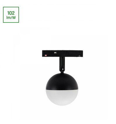 10W SYSTEM SHIFT BASIC GLOBE magnetisk skenspot - 48V, 130lm/W, 2700K, Ø9cm, för Shift systemet
