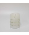 LED blockljus med ljuskedja, 10cm, flammeffekt - Ø7,5cm