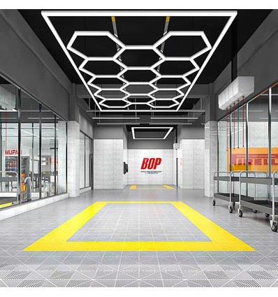 591W RA95 Hexagon LED 14 fält + ram komplett set - Inklusive strömanslutning