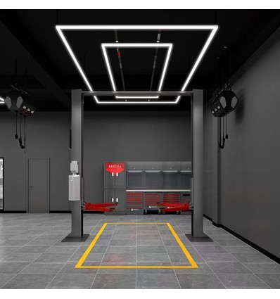 288W RA95 Ljusgitter LED 2 ramar komplett set Hexagon - Inkl. strömanslutning