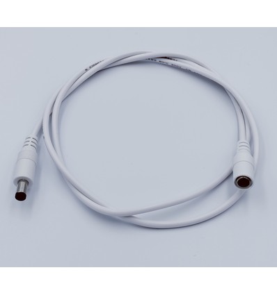 DC-Förlängningskabel - 1 m, 5V-24V, vit