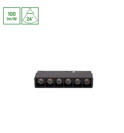 SYSTEM SHIFT BASIC GRID XS 6W skenspot för 48V - 4000K, 100°, svart, IP20