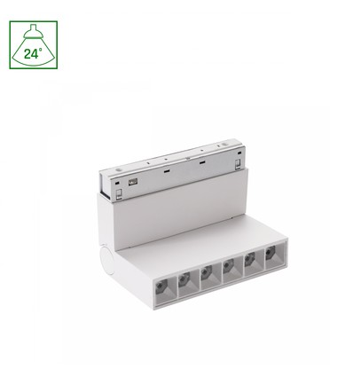 6W SHIFT Basic Grid XS Justerbar Linjär Armatur - 11cm, 2700K, Vit