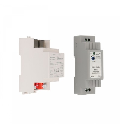 Trådlös Tuya - DALI Gateway - Spectrum, Strömförsörjning 24V DIN