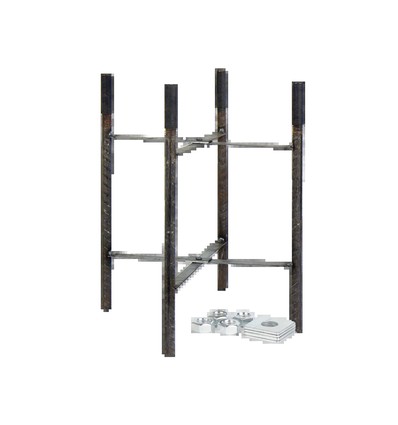 Nedgrävd stålram för montering av lampstång