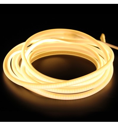 5 m. vattentät Ridbana Neon COB LED strip - 230V, IP67, 288 LED, 11,5W/m, kan klippas var 10cm