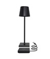 LED bordslampa med trådös laddning - Svart, IP54 Inomhus/utomhus, touchdimbar