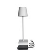 LED bordslampa inkl. trådös laddning - Vit, IP54 Inomhus/utomhus, touchdimbar