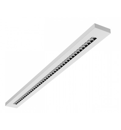 40W RA90 Plank kontorsarmatur - 120cm, CCT, Vit, UGR16