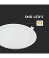 6W Ø12cm LED infälld panel - Hål: Ø11 cm, Mått: Ø12 cm