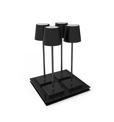 Laddningsbas för trådlösa uppladdningsbara bordlampor - 4 platser, trådlös laddning