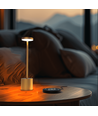 Uppladdningsbar LED bordslampa med trådös laddning - Guld, IP54 Inomhus/utomhus, touchdimbar
