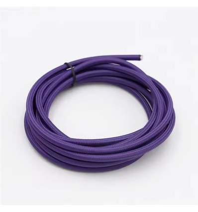5m Tygkabel 2x0,75 mm², textil - 230V, lila