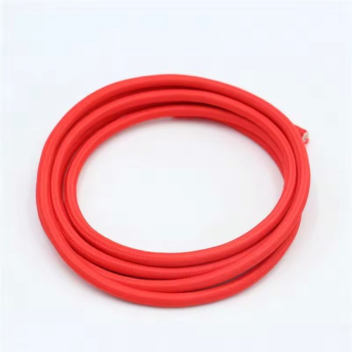 5m Tygkabel 2x0,75 mm², textil - 230V, Röd