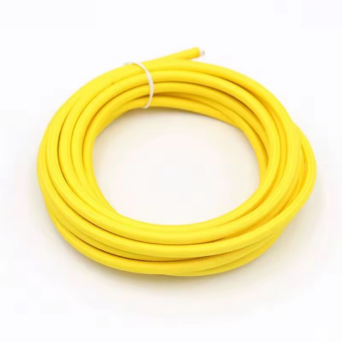 5m Tygkabel 2x0,75 mm², textil - 230V, Gul