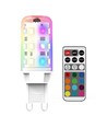 2-pack G9 2W RGBW LED-lampor - Inkl. RF-fjärrkontroll
