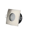 GU10 infälld downlight, kvadratisk - Satin nickel, IP54 våtrum, Hål: Ø7,5 cm, Mått: 8,4 x 8,4 cm