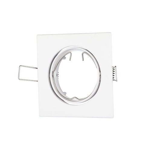 GU10 infälld spot - Fyrkantig, vit, aluminium, utan ljuskälla