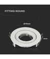 MR16/GU10 Downlight-kit - Utan ljuskälla, vit, hål: Ø8,5 cm, mått: Ø9,5 cm