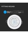 MR16 eller GU10 Downlight-kit - Utan ljuskälla, vit, Hål: Ø7,4 cm, Mått: Ø9,9 cm