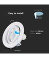 MR16 eller GU10 Downlight-kit - Utan ljuskälla, vit, Hål: Ø7,4 cm, Mått: Ø9,9 cm