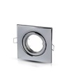 GU10/MR16 Fyrkantig downlight - Utan ljuskälla, IP20, Hål: 7,4x7,4 cm, Mått: 9,9x9,9 cm