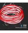 10m 8W/m Röd Neon Flex LED - 24V, IP65, 9x16,5mm