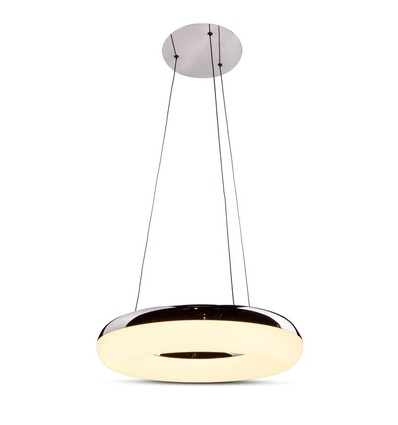 40W LED pendel, Ø40cm - 2800lm, 3000K, krom finish, inkl. ljuskälla