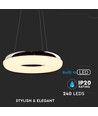 40W LED pendel, Ø40cm - 2800lm, 3000K, krom finish, inkl. ljuskälla