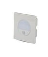 3W LED downlight med sensor - 4000K, 130 grader sensor, aluminium, vit kant