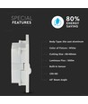 3W LED downlight med sensor - 4000K, 130 grader sensor, aluminium, vit kant