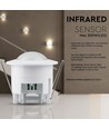PIR taksensor för inbyggnad - 360°, max 300W LED, vit, IP20, justerbar tid och ljusstyrka