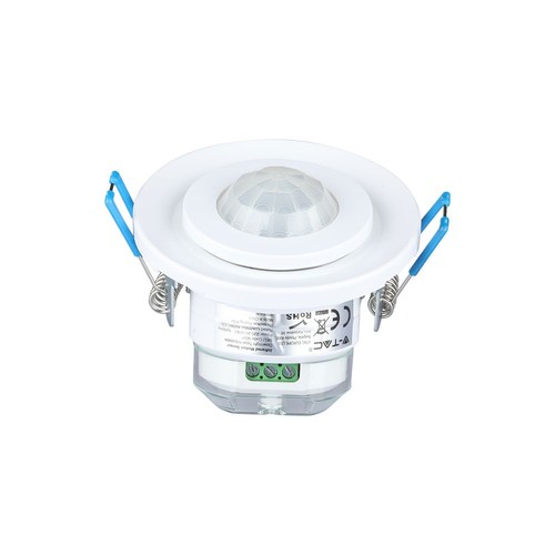 PIR taksensor med rörligt huvud, justerbar - 360 grader, max 400W LED, vit