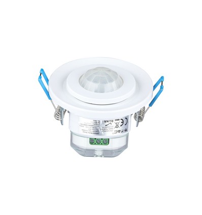 PIR taksensor med rörligt huvud - 360 grader, max 400W LED, IP20, vit