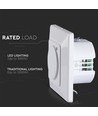Mikrovågsrörelsesensor för vägginbyggnad - max 300W LED, IP20, vit, justerbar tid och ljusstyrka