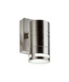 GU10 vägglampa i rostfritt stål - IP44 utomhus, glas, utan ljuskälla
