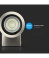 GU10 vägglampa med nedåtriktat ljus - IP44 utomhus, rostfritt stål, utan ljuskälla