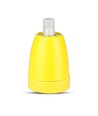 Gul E27 porslinssockel - Max 60W, Ø4,7 x 6,4 cm, IP20 inomhus