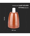 E27 porslinssockel, brun - Max 60W, Ø4,7 x 6,4 cm, IP20 inomhus