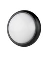 12W LED taklampa - IP54, Ø22cm, svart kant, 3000K, inkl. ljuskälla