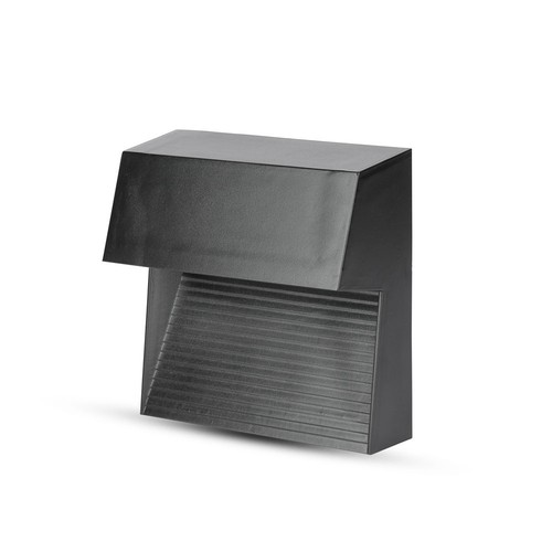 3W LED-spot för trappor - IP65, svart, 4000K, 210lm, utanpåliggande