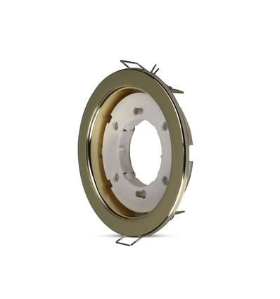 GX53 infälld spot - Rund, guld, hål: Ø9cm, mått: Ø10,5cm, IP20 inomhus