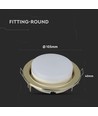 GX53 infälld spot - Rund, guld, hål: Ø9cm, mått: Ø10,5cm, IP20 inomhus