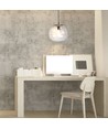 Ø250mm designer pendel i glas - Rund, transparent, E27 sockel, 1m upphängning, 5 års garanti