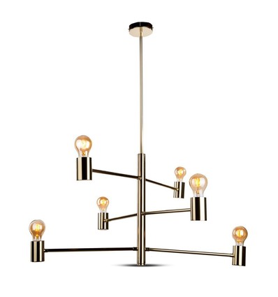 Modern ljuskrona E27 - Rörlig Ø400, 6 päror