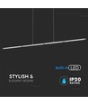36W LED designer pendellampa i krom - 182cm, 2700lm, 4000K, IP20