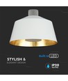 7W LED pendellampa, Ø25cm - Vit akryl, 4000K, inkl. ljuskälla