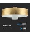 7W LED pendel, guld akrylskärm - Ø34cm, 3000K, 400lm, IP20